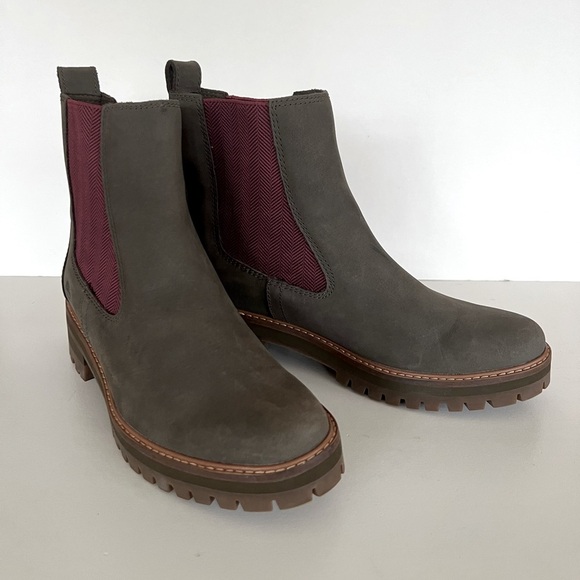 Timberland Courmayeur Valley Chelsea Boots in Olive Nubuck, Size 11 - Picture 4 of 14